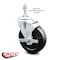Service Caster 5 Inch Hard Rubber Wheel Swivel 3/8 Inch Threaded Stem Caster with Brake SCC SCC-TS20S514-HRS-TLB-381615 - alternate 4